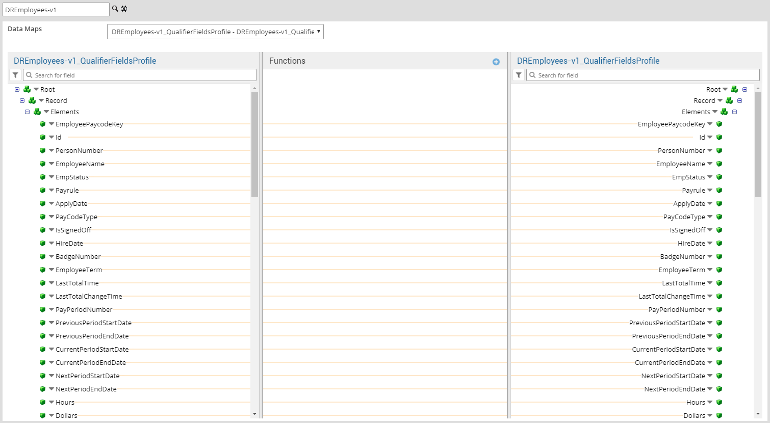 Map Export Payroll QualifierInput—QualifierFieldsProfile